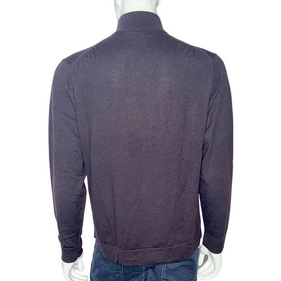 CALVIN KLEIN Extra Fine Merino Wool 1/3 Zip Pullover Sweater Men's Size XL - Picture 2 of 6